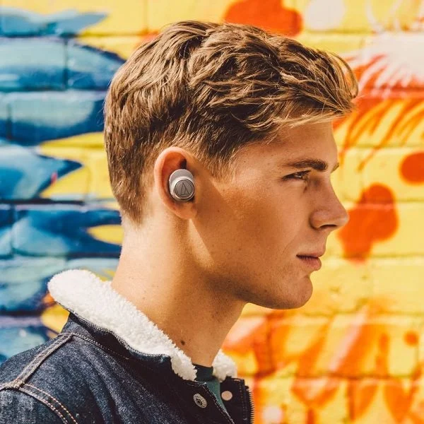 Audio-Technica ATH-CKR7TW True Wireless Bluetooth In-Ear Earphone with Mic - Grey