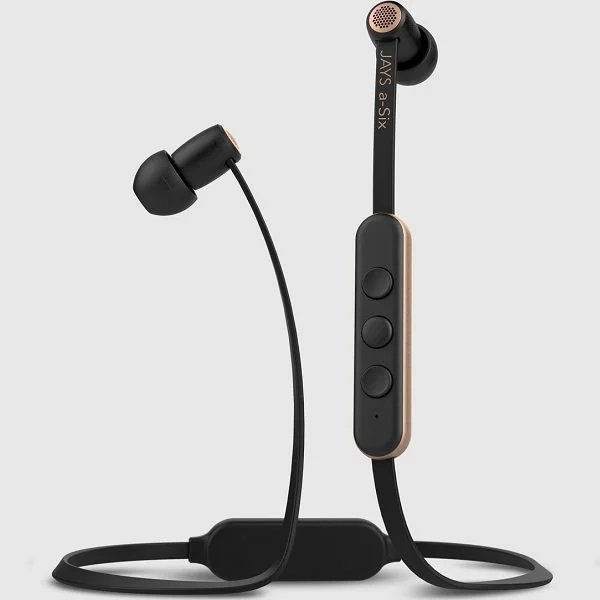 Jays a-Six Wireless Bluetooth In-Ear Earphone with Mic - Black/Gold