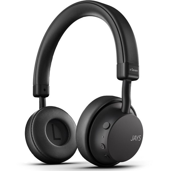 Jays a-Seven Wireless Bluetooth On-Ear Headphone with Mic - Black