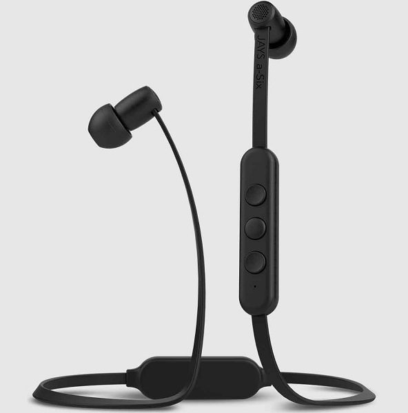 Jays a-Six Wireless Bluetooth In-Ear Earphone with Mic - Black/Black Jays a-Six Wireless Bluetooth In-Ear Earphone with Mic - Black/Black