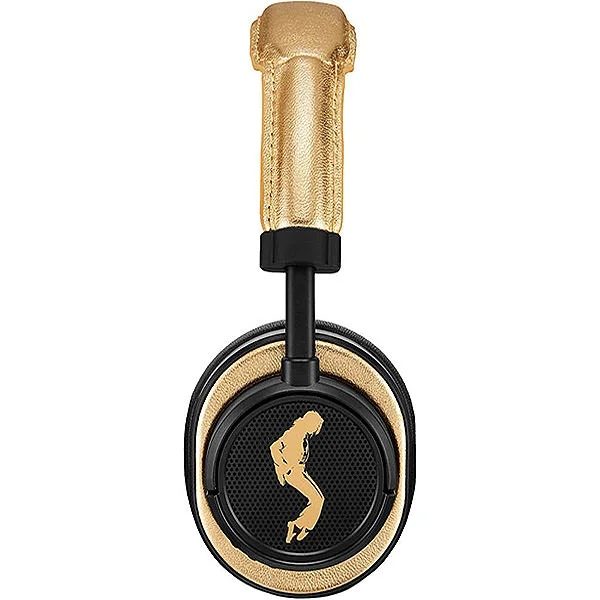 Master & Dynamic MW50+ Wireless Bluetooth On-Ear Headphone with Mic - MJ Edition - Black Metal / Gold Leather