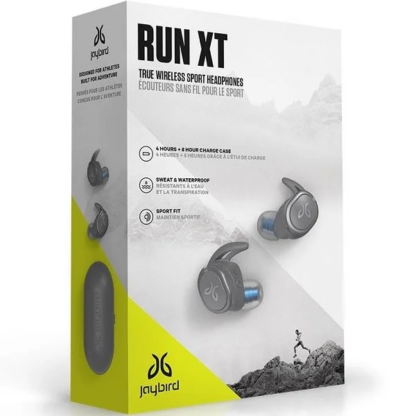 Jaybird RUN XT Waterproof True Wireless Bluetooth In-Ear Earphone with Mic - Storm Grey