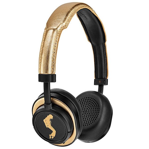 Master & Dynamic MW50+ Wireless Bluetooth On-Ear Headphone with Mic - MJ Edition - Black Metal / Gold Leather