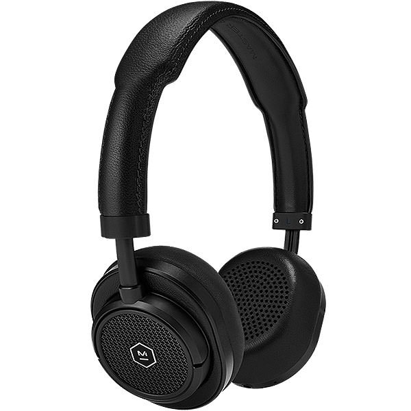Master & Dynamic MW50+ Wireless Bluetooth On-Ear Headphone with Mic - Black Metal / Black Leather