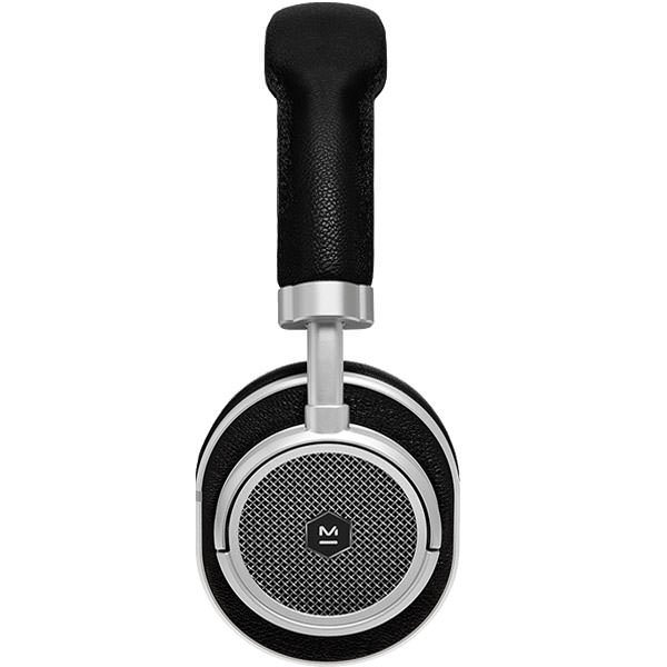 Master & Dynamic MW50+ Wireless Bluetooth On-Ear Headphone with Mic - Silver Metal / Black Leather