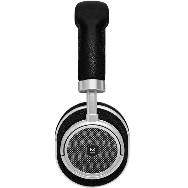 Master & Dynamic MW50+ Wireless Bluetooth On-Ear Headphone with Mic - Silver Metal / Black Leather