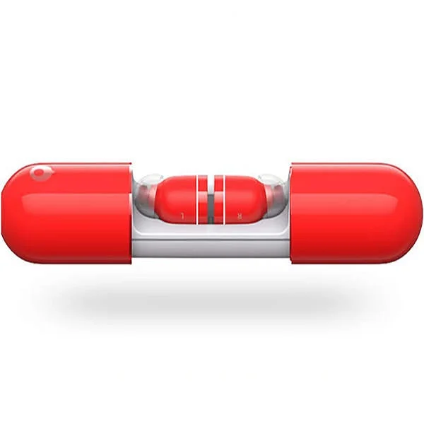 crazybaby Air (NANO) True Wireless Bluetooth In-Ear Earphone with Mic - Red