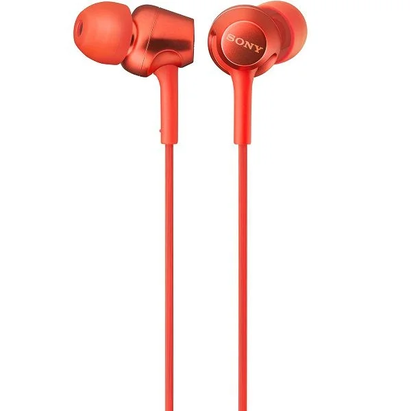 Sony MDR-EX255AP In-Ear Earphone with Mic - Red