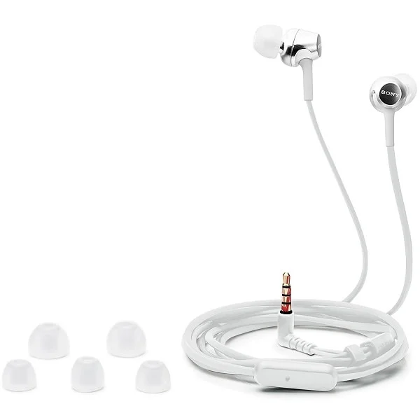 Sony MDR-EX255AP In-Ear Earphone with Mic - White