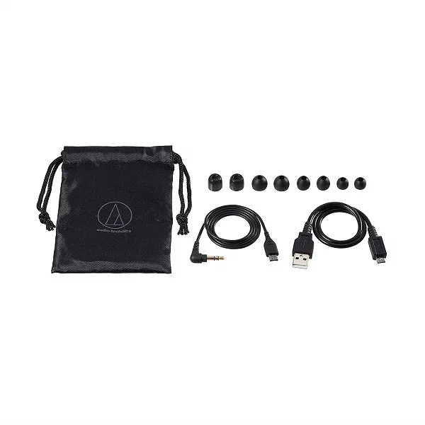 Audio-Technica ATH-ANC100BT QuietPoint Wireless Bluetooth Active Noise-Cancelling In-Ear Earphone with Mic