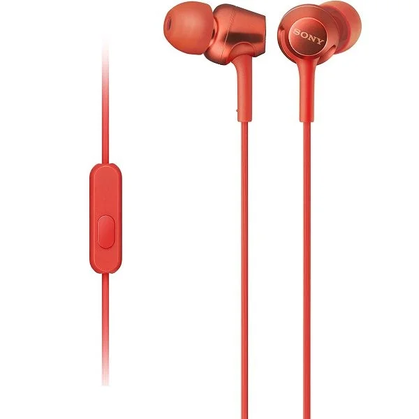 Sony MDR-EX255AP In-Ear Earphone with Mic - Red