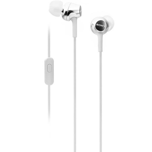 Sony MDR-EX255AP In-Ear Earphone with Mic - White Sony MDR-EX255AP In-Ear Earphone with Mic - White