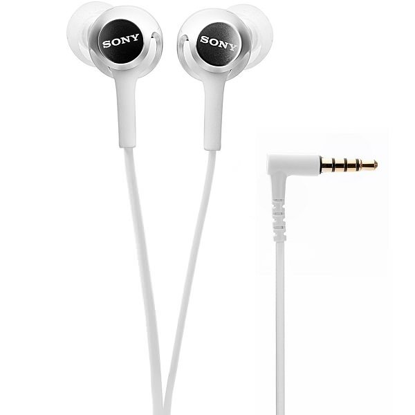 Sony MDR-EX255AP In-Ear Earphone with Mic - White Sony MDR-EX255AP In-Ear Earphone with Mic - White