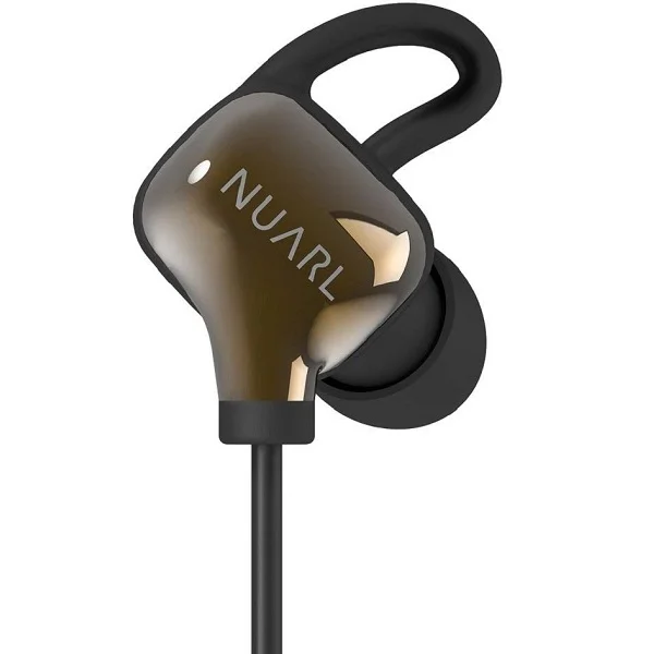 NUARL NB10R2 HDSS Wireless Bluetooth In-Ear Earphone with Mic - Black Gold