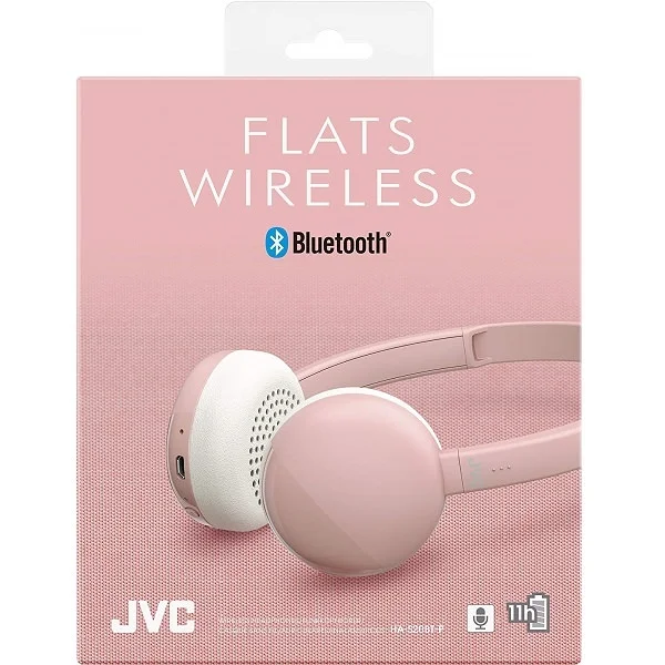 JVC HA-S20BT-P Wireless Bluetooth On-Ear Headphone with Mic - Pink