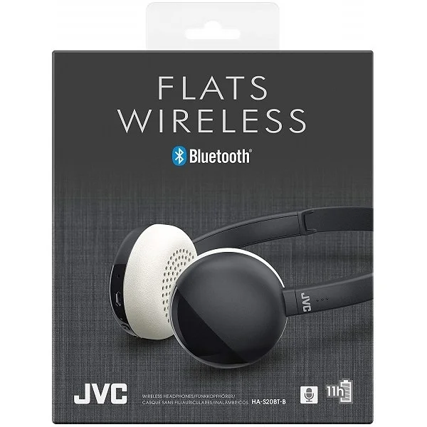 JVC HA-S20BT-B Wireless Bluetooth On-Ear Headphone with Mic - Black