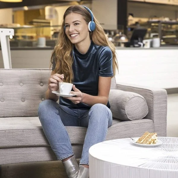 JVC HA-S20BT-A Wireless Bluetooth On-Ear Headphone with Mic - Blue