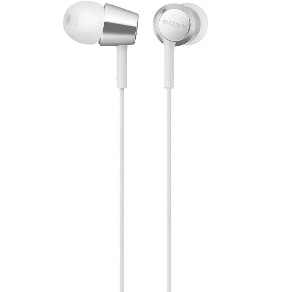 Sony MDR-EX155AP In-Ear Earphone with Mic - White