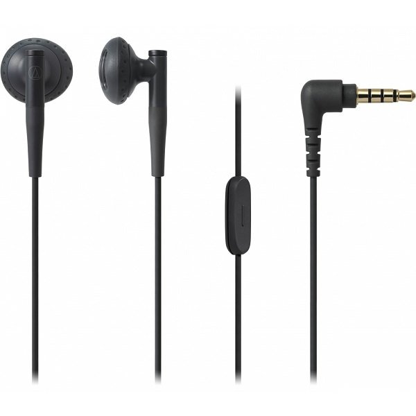 Audio-Technica ATH-C200iS On-Ear Earphone with Mic - Black