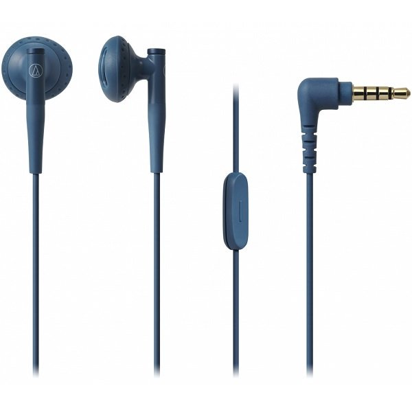 Audio-Technica ATH-C200iS On-Ear Earphone with Mic - Blue