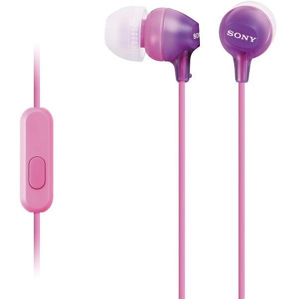 Sony MDR-EX15AP In-Ear Earphone with Mic - Violet