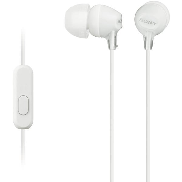Sony MDR-EX15AP In-Ear Earphone with Mic - White