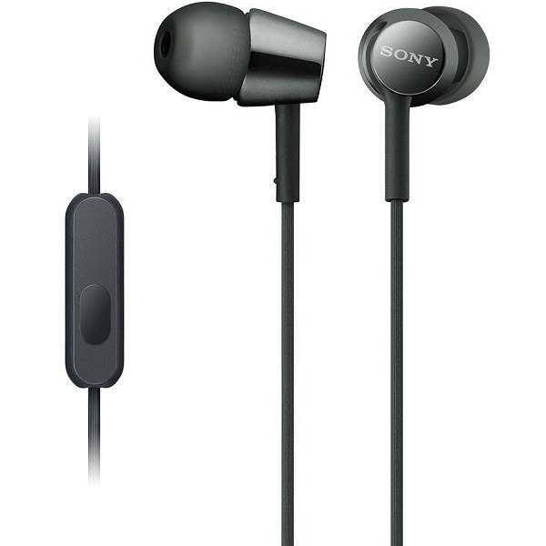 Sony MDR-EX155AP In-Ear Earphone with Mic - Black Sony MDR-EX155AP In-Ear Earphone with Mic - Black