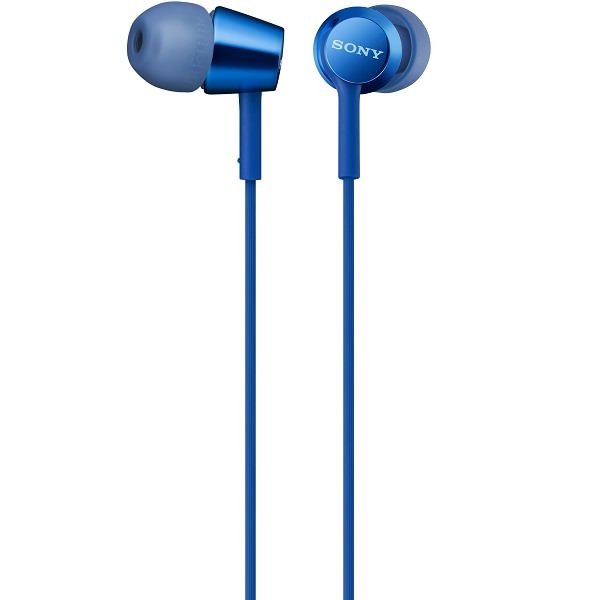 Sony MDR-EX155AP In-Ear Earphone with Mic - Blue Sony MDR-EX155AP In-Ear Earphone with Mic - Blue
