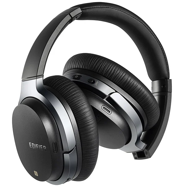 Edifier W860NB Wireless Bluetooth Noise-Cancelling Over-Ear Headphone with Mic - Black