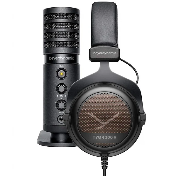 Beyerdynamic TEAM TYGR 300 R Open-Back Over-Ear Headphone & FOX USB Studio Microphone