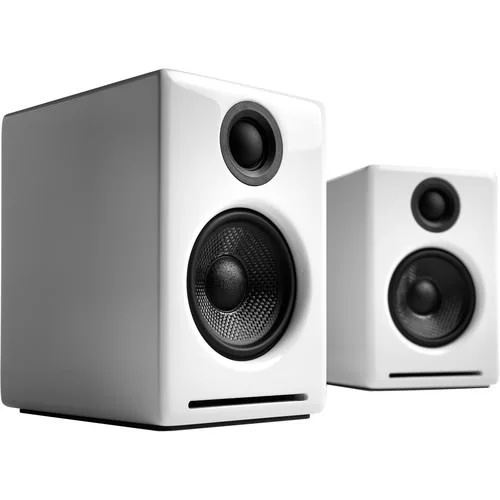 Audioengine A2+ Wireless Bluetooth Desktop Bookshelf Speakers - Hi-Gloss White