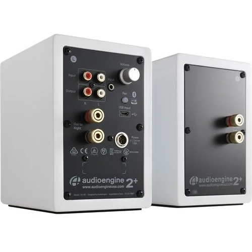 Audioengine A2+ Wireless Bluetooth Desktop Bookshelf Speakers - Hi-Gloss White