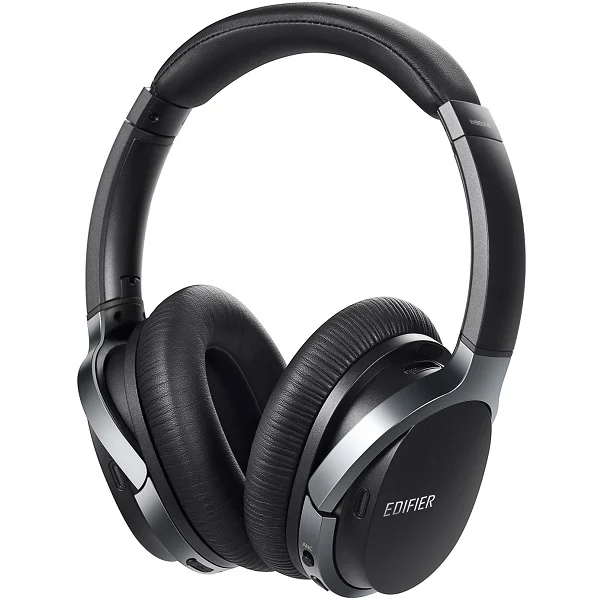 Edifier W860NB Wireless Bluetooth Noise-Cancelling Over-Ear Headphone with Mic - Black