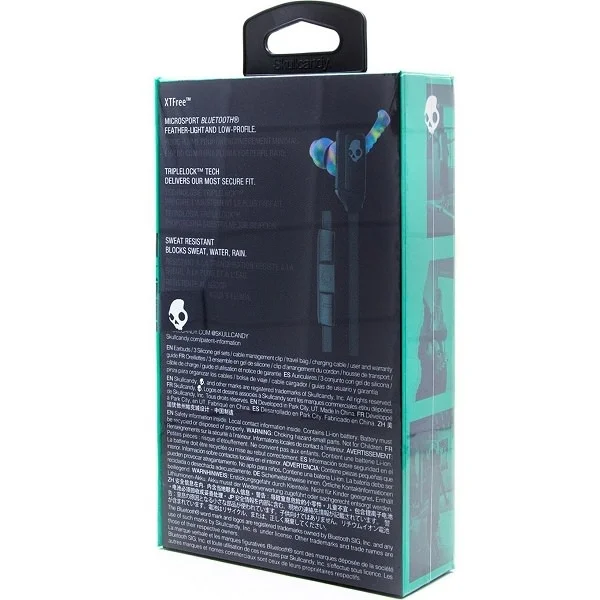 Skullcandy XTfree Wireless Bluetooth In-Ear Earphone with Mic - Black Swirl