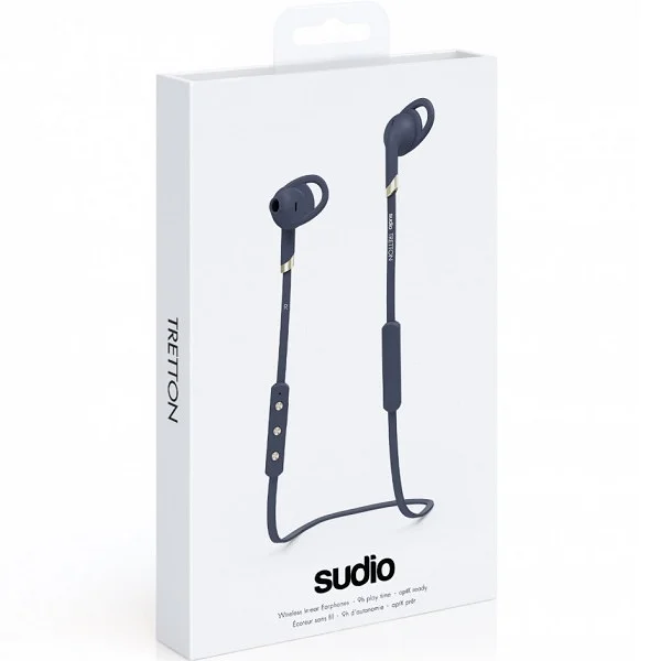 Sudio Tretton Wireless Bluetooth On-Ear Earbud with Mic - Classic Blue