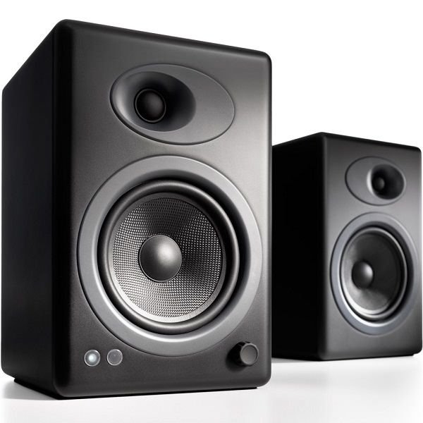 Audioengine A5+ Wired Bookshelf Speakers - Satin Black