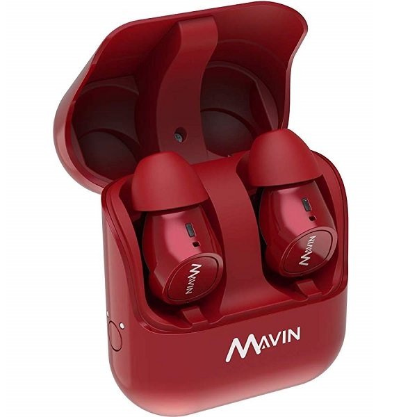 Mavin Air-X True Wireless Bluetooth In-Ear Earphone with Mic - Red