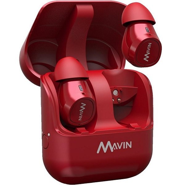 Mavin Air-X True Wireless Bluetooth In-Ear Earphone with Mic - Red