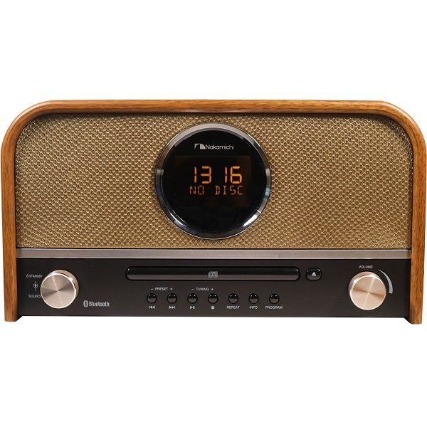 Nakamichi Heritage 800 Wireless Bluetooth Desktop Speaker with FM Radio & CD Player Nakamichi Heritage 800 Wireless Bluetooth Desktop Speaker with FM Radio & CD Player