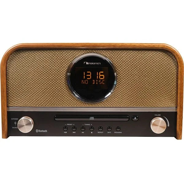 Nakamichi Heritage 800 Wireless Bluetooth Desktop Speaker with FM Radio & CD Player