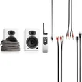 Audioengine A5+ Wireless Bookshelf Speakers (Hi-Gloss White)