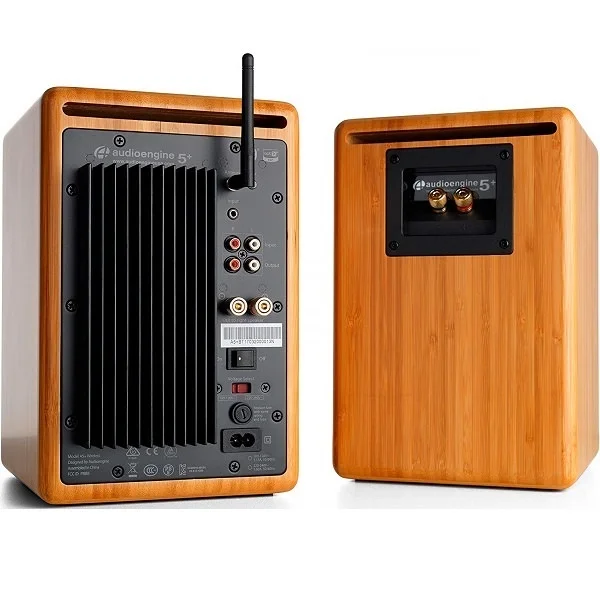 Audioengine A5+ Wireless Bluetooth Desktop Bookshelf Speakers - Natural Bamboo