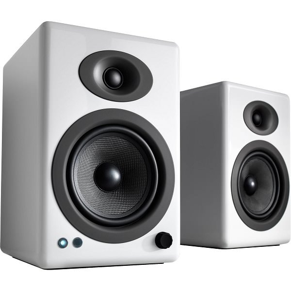 Audioengine A5+ Wireless Bluetooth Desktop Bookshelf Speakers - Hi-Gloss White Audioengine A5+ Wireless Bluetooth Desktop Bookshelf Speakers - Hi-Gloss White