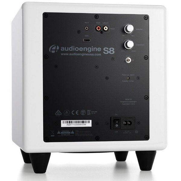 Audioengine S8 8-inch (8") Powered Subwoofer - Hi-Gloss White Audioengine S8 8-inch (8") Powered Subwoofer - Hi-Gloss White