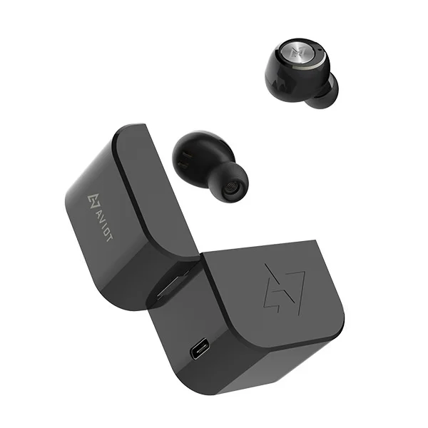 AVIOT TE-D01g Waterproof True Wireless Bluetooth In-Ear Earphone with Mic - Black