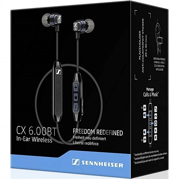 Sennheiser CX 6.00BT Wireless Bluetooth In-Ear Earphone with Mic