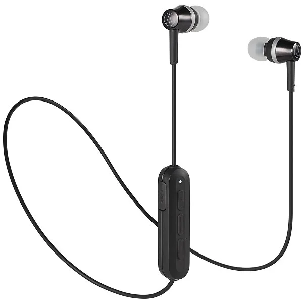 Audio-Technica ATH-CKR300BT Wireless Bluetooth In-Ear Earphone with Mic - Black 