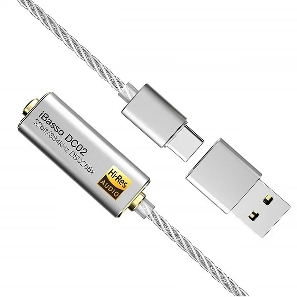 iBasso DC02 Type-C to 3.5mm USB DAC & Amplifier Cable Dongle