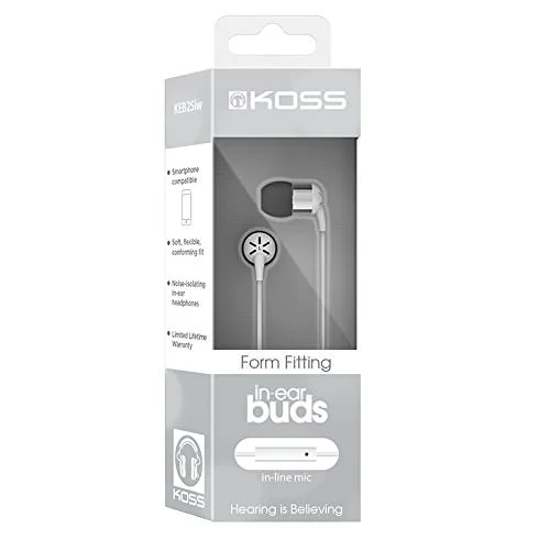 Koss KEB25i In-Ear Earphone with Mic - White