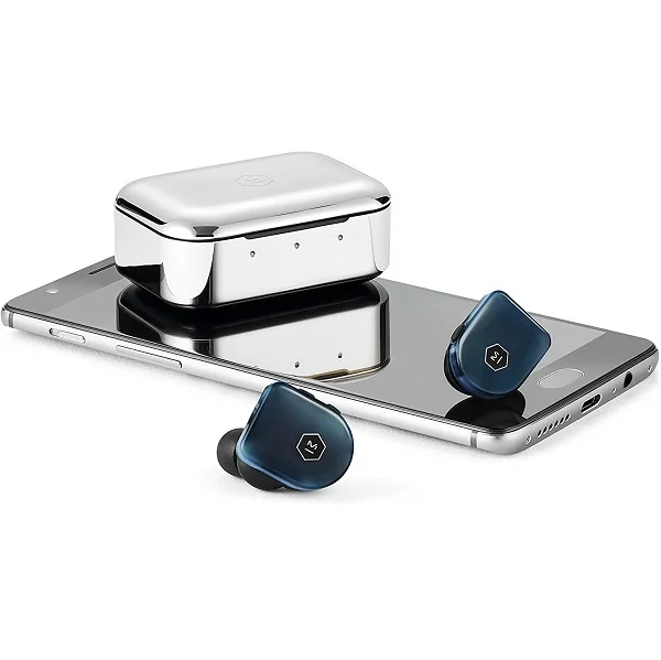 Master & Dynamic MW07 PLUS True Wireless Bluetooth Noise-Cancelling In-Ear Earphone with Mic - Steel Blue